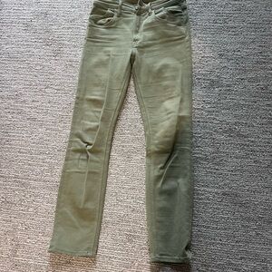 MOTHER Denim Jeans in Sage Green